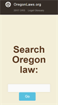 Mobile Screenshot of oregonlaws.org