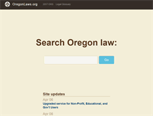 Tablet Screenshot of oregonlaws.org